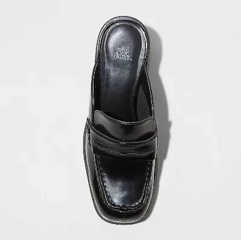 Wild Fable Women's Black Eileen Mule Heeled Slipper |Wild Fable In Lebanon