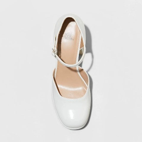 Wild Fable Women's  Off-White Darcy Patent Platform Pumps Heels |Wild Fable In Lebanon
