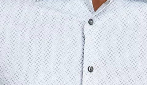 Alfani Men's White Regular Fit Micro-Dot Dress Shirt | Alfani In Lebanon