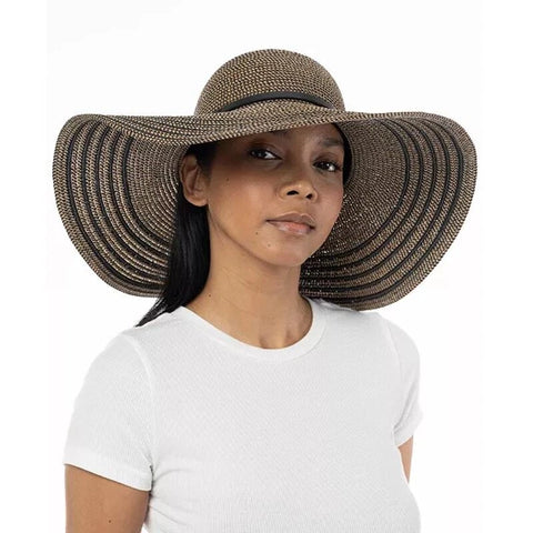 I.N.C. International Concepts Women's Brown Striped Floppy Sun Hat | I.N.C. International Concepts In Lebanon