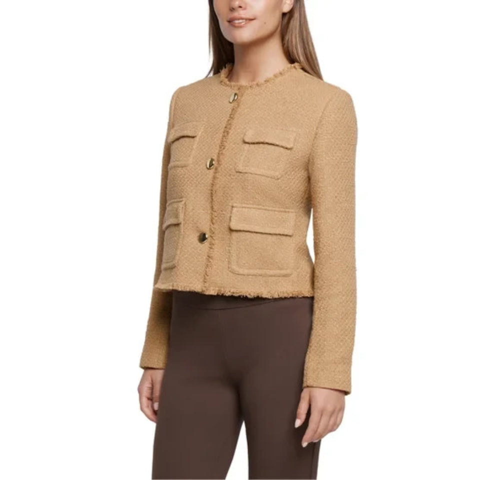 Express Women's Beige Boucle Jacket