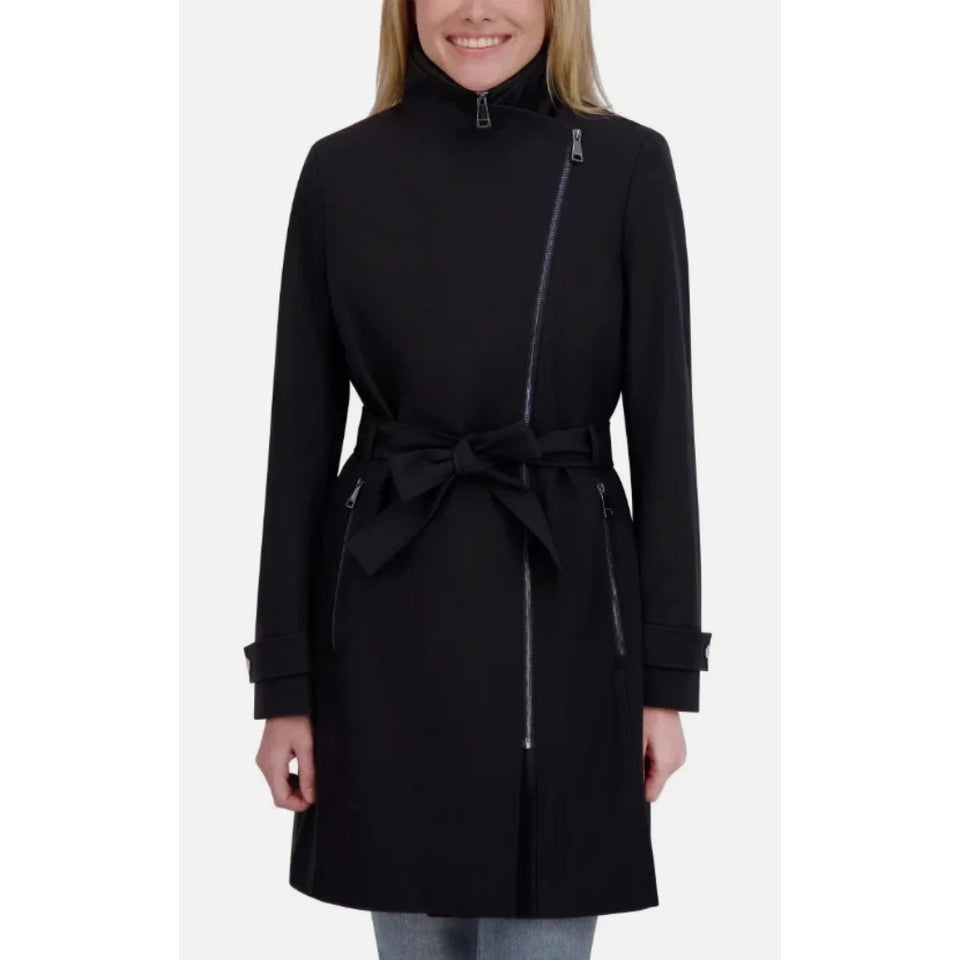 Halston Women's Black Belted Trench Coat