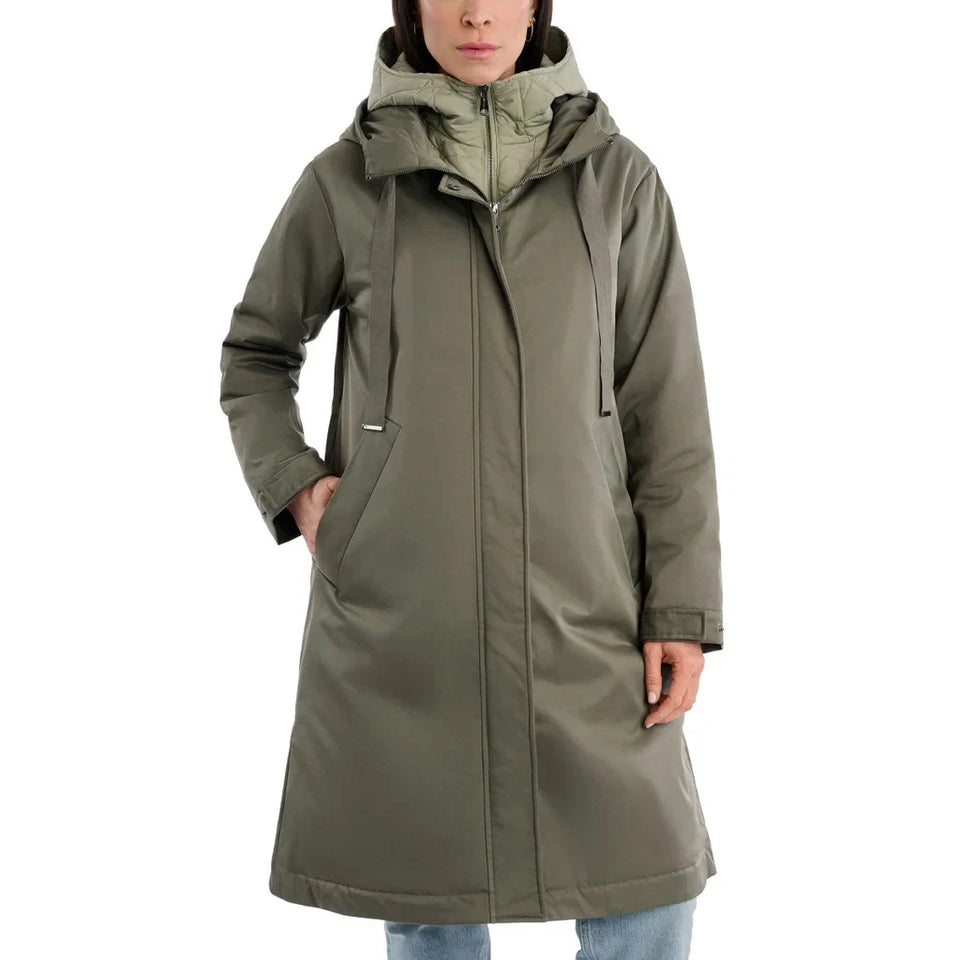 Bernardo Women's Olive Green Bib Jacket