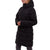 Bench Women's Black Hooded Long Puffer Coat