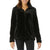 32 Degrees Women's  Black Faux Fur Full-Zip Jacket