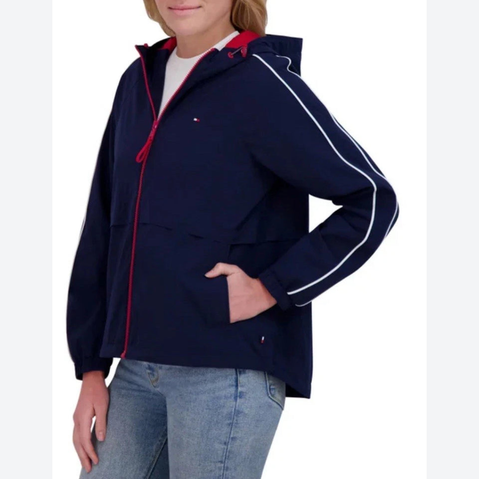 Tommy Hilfiger Women's Navy Windbreaker Jacket