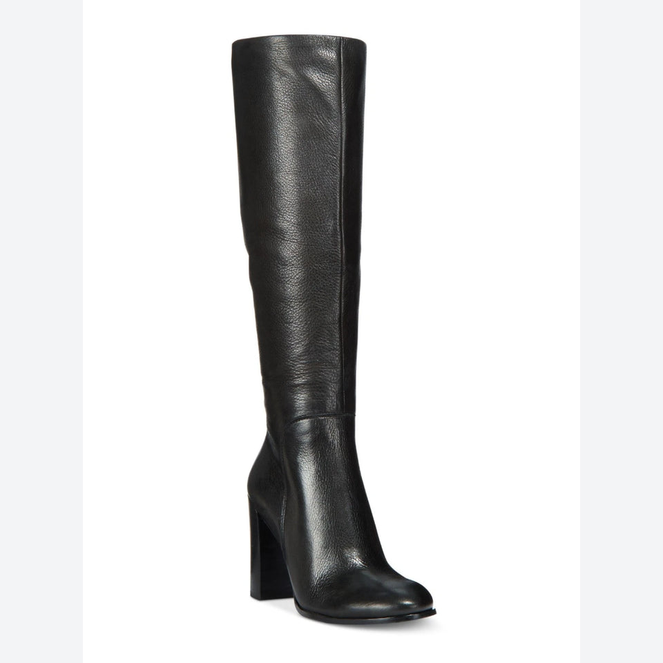 Kenneth Cole New York Women's Black Stretch Gore Padded Justin Round Toe Block Heeled Boots