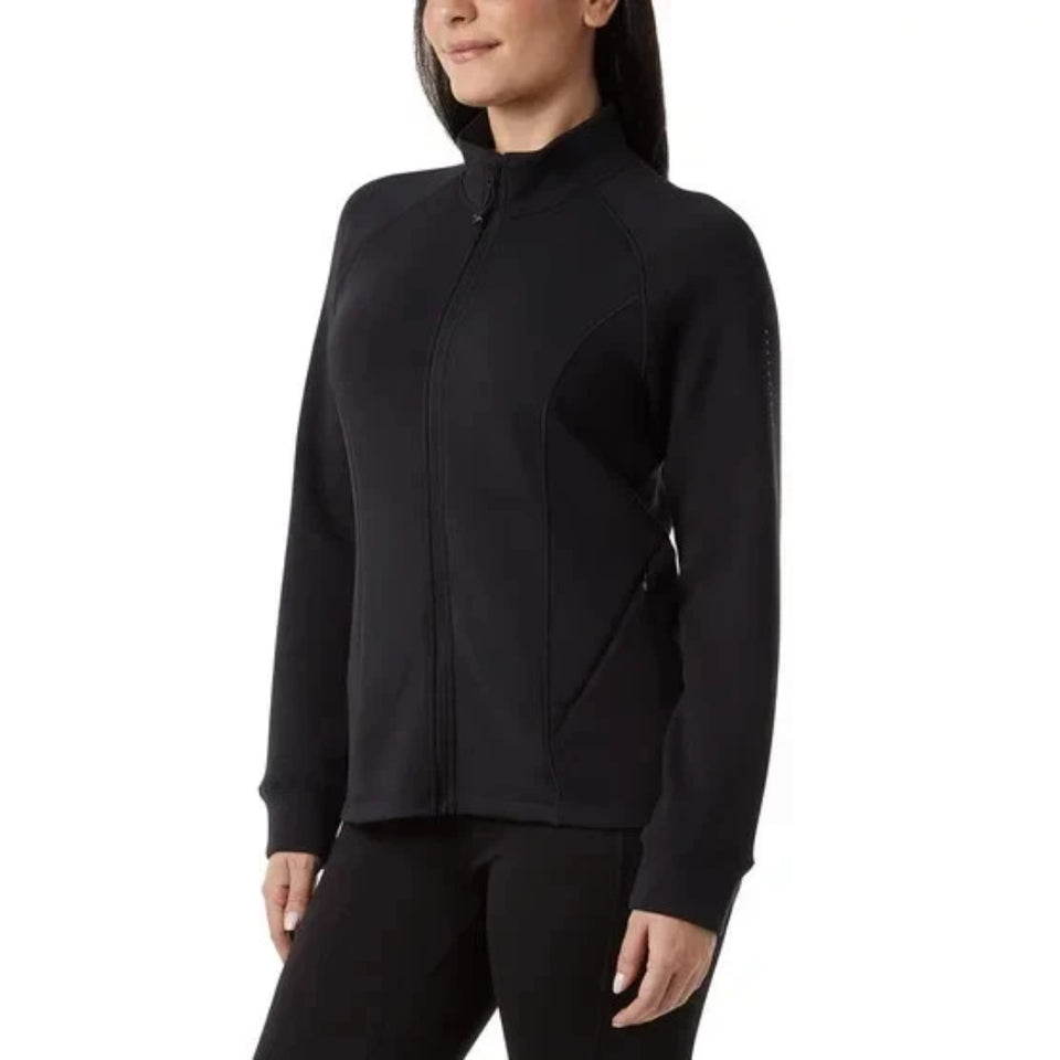 32 Heat Women's Black Active Full-Zip Jacket