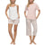 Felina Women's Multicolor 4-piece Soft Cotton Pajama Set