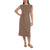 Lands’ End Women's Brown Sleeveless Ribbed Knit Dress
