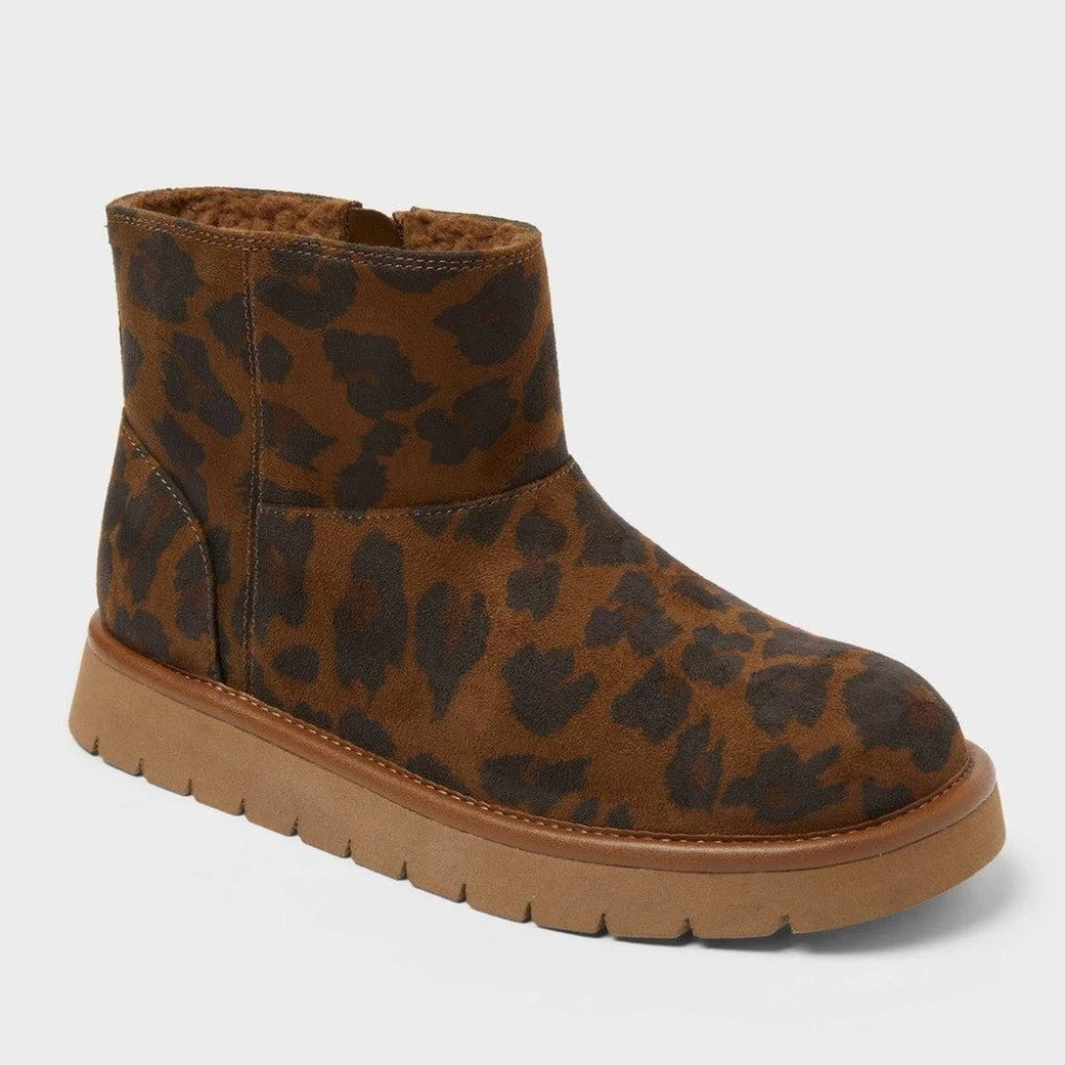 Universal Thread Women's Dark Brown May Faux Microsuede Boots