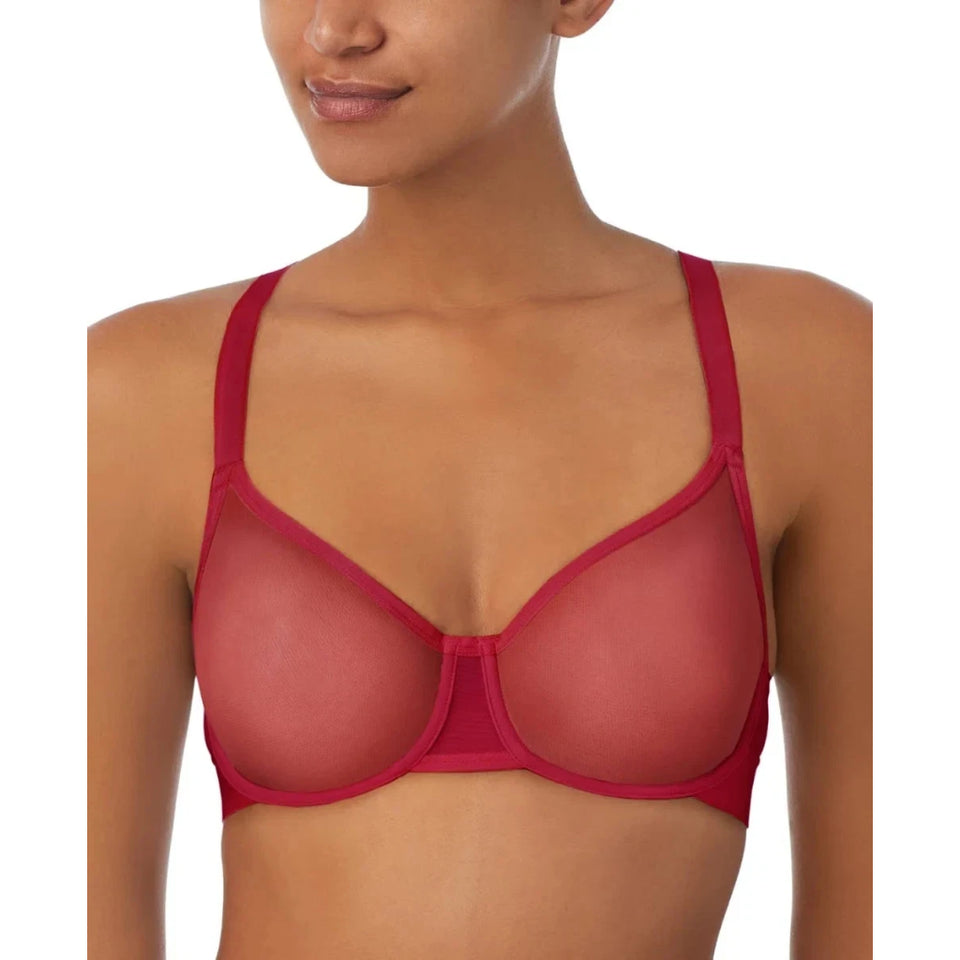 DKNY Women's RedSheers Unlined Demi Bra