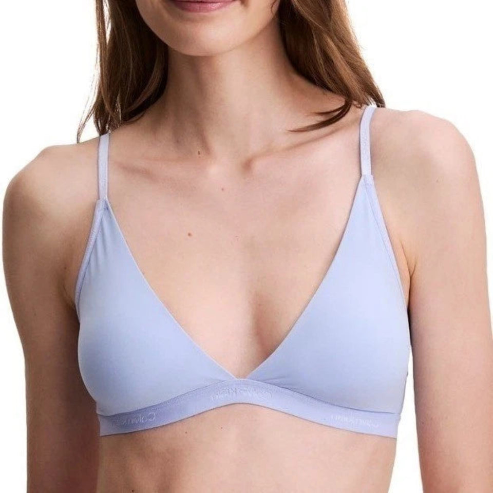 Calvin Klein Women's Light Blue Triangle Bralette Bra