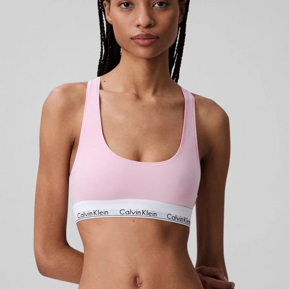 Calvin Klein Women's Light Pink Modern Cotton Blend Unlined Bralette Bra
