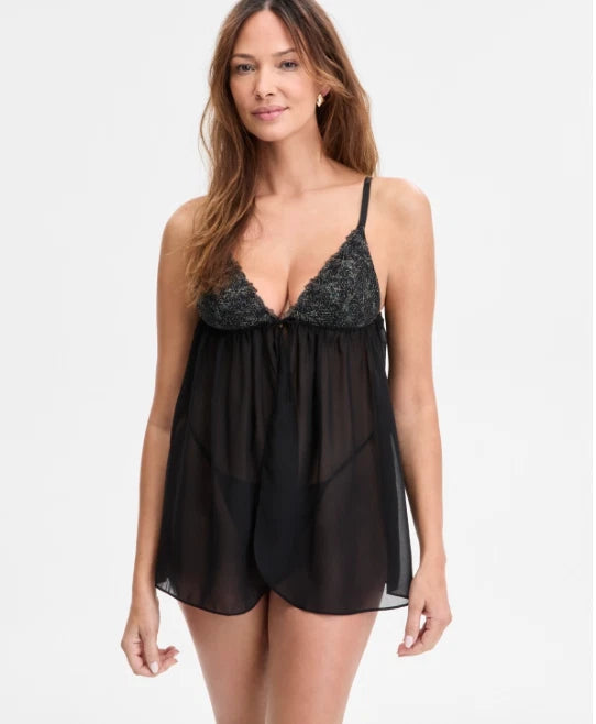I.n.c. International Concepts Women's Black Chiffon Lingerie