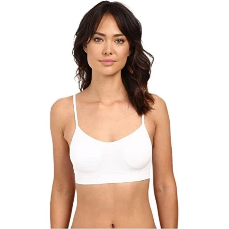 Jockey Women's White Bralette Modern Micro Crop Bra