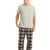 Nautica Men's Gray Short Sleeve Cotton-Blend Pajama Top