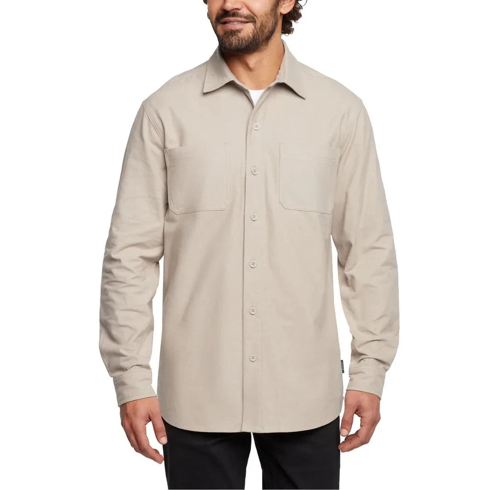 Woolrich Men's Beige Cotton Chamois Shirt