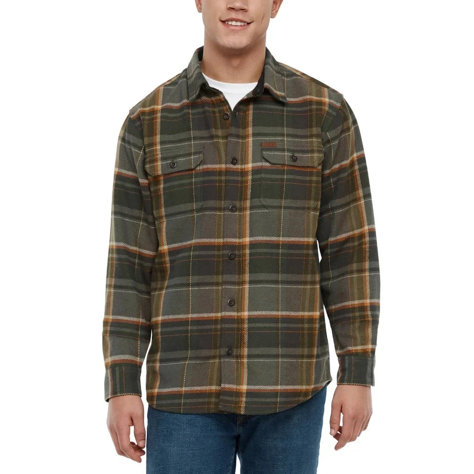 Orvis Men's Multicolor Checked Heavyweight Flannel Shirt