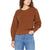 Gap Women's Brick Crewneck Roll Neck Cotton Soft Sweater
