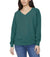 Buffalo David Bitton Women's Teal Soft V-Neck Sweatshirt