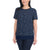 Hilary Radley Women's Navy Floral Print Short Sleeve Blouse