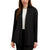 Andrew Marc Women's Black Rib Knit Open Cardigan