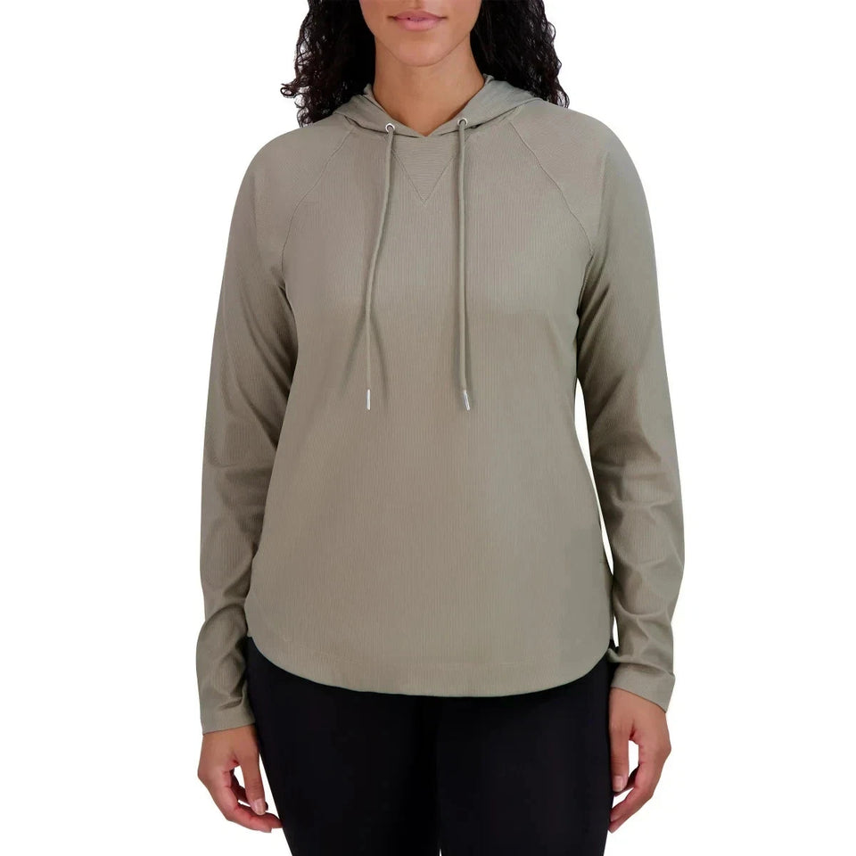 Sage Collective Women's Gray Nylon Spandex Hoodie