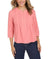 Lands' End Women's Pink Button Front Pintuck Blouse