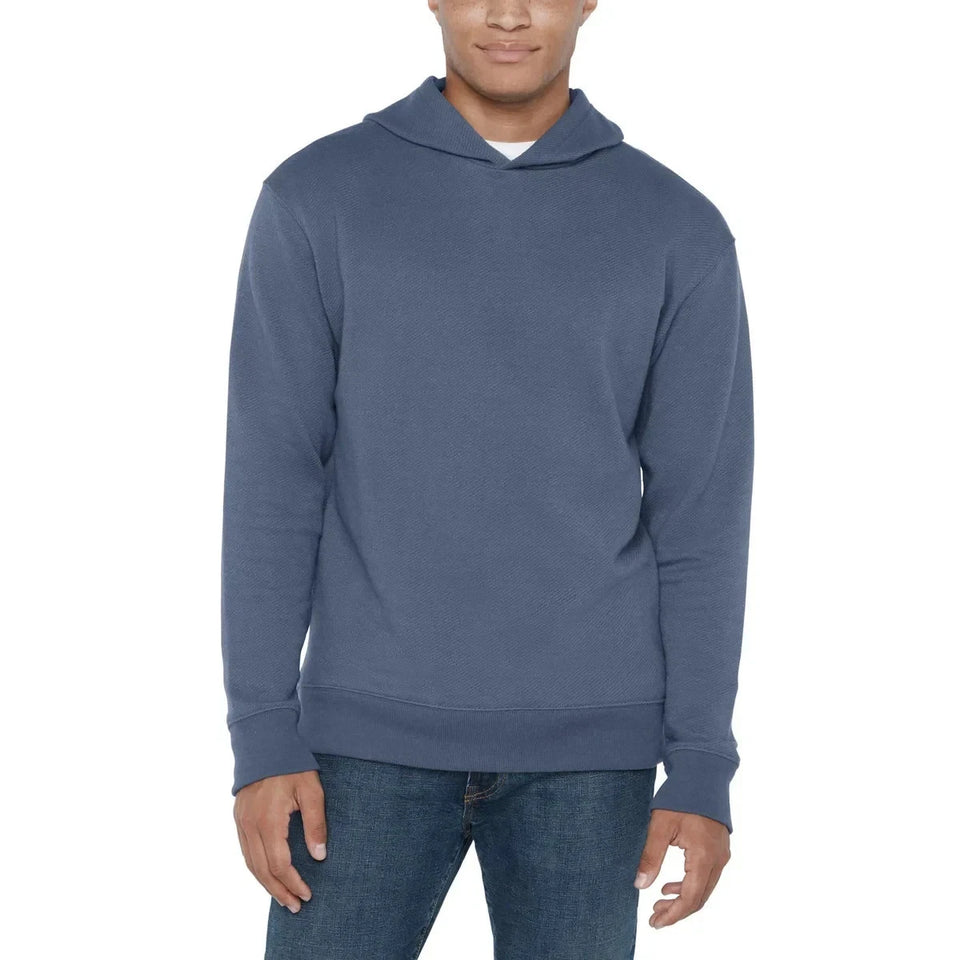 Gap Men's Dusty Blue Textured Hoodie