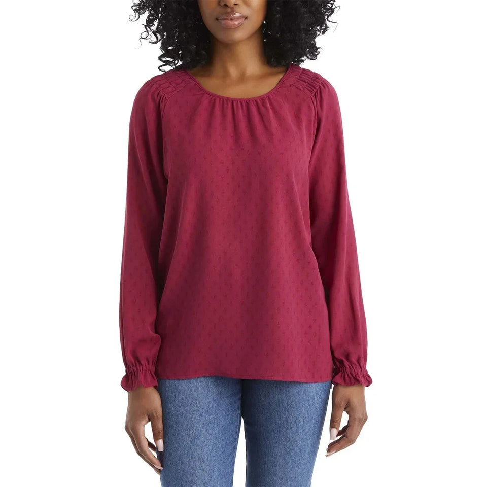 Jessica Simpson Women's Purple Textured Blouse