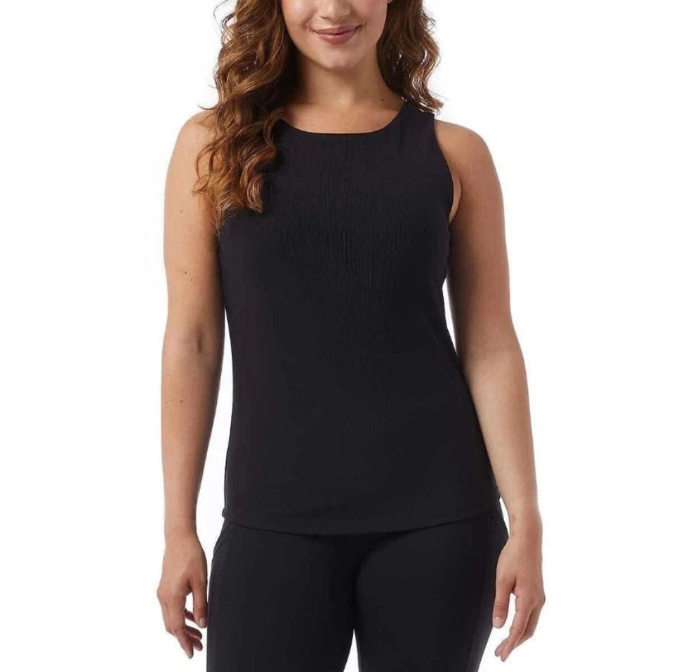 32 Degrees Cool Women's Black Textured Tank Top