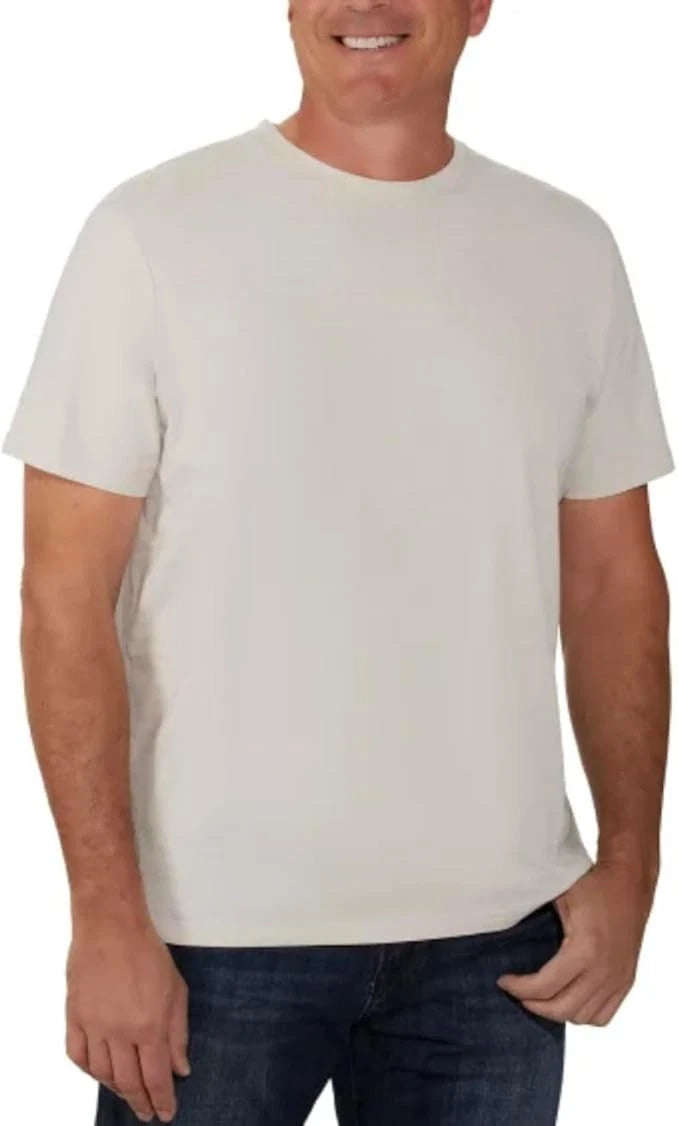 Calvin Klein Men's Beige Cotton Crew Neck Short Sleeve T-Shirt