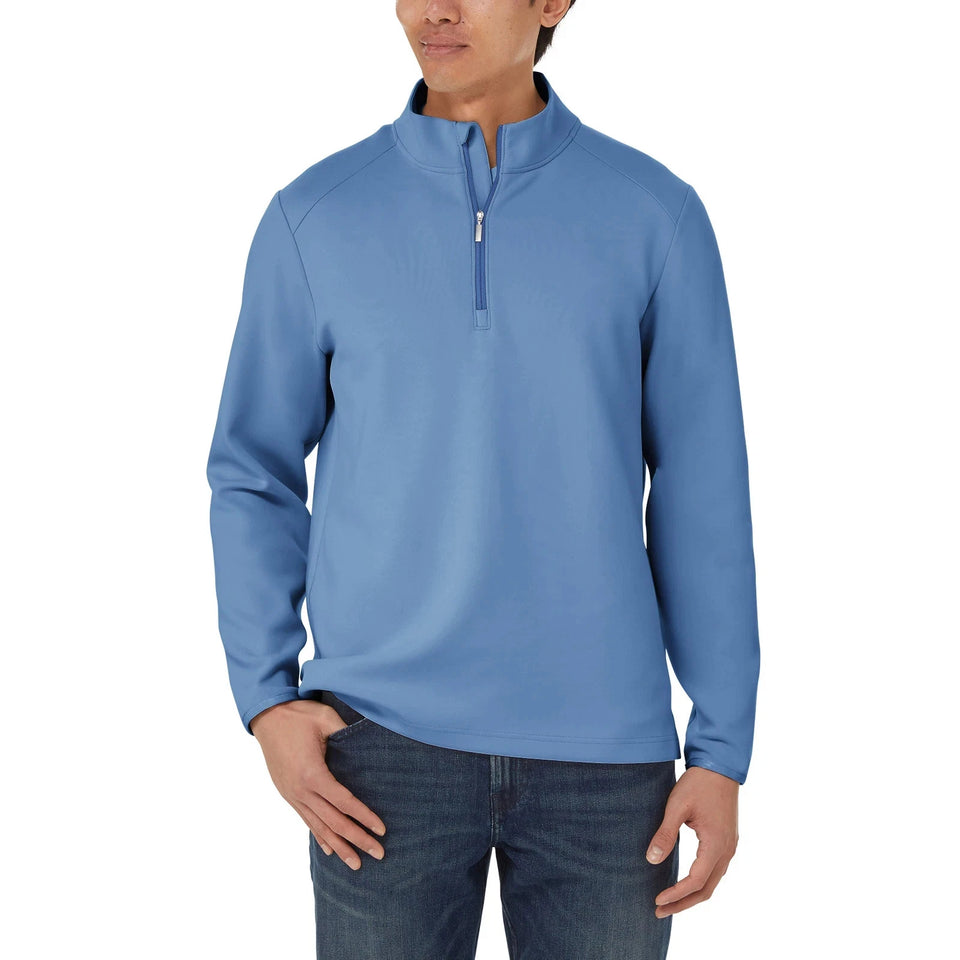 Kirkland Signature Men's Blue UPF 50+ Stretch 1/2 Zip Pullover Sweatshirt