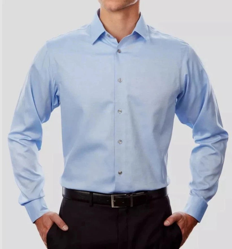 Calvin Klein Men’s Blue Regular Fit Active Stretch Shirt