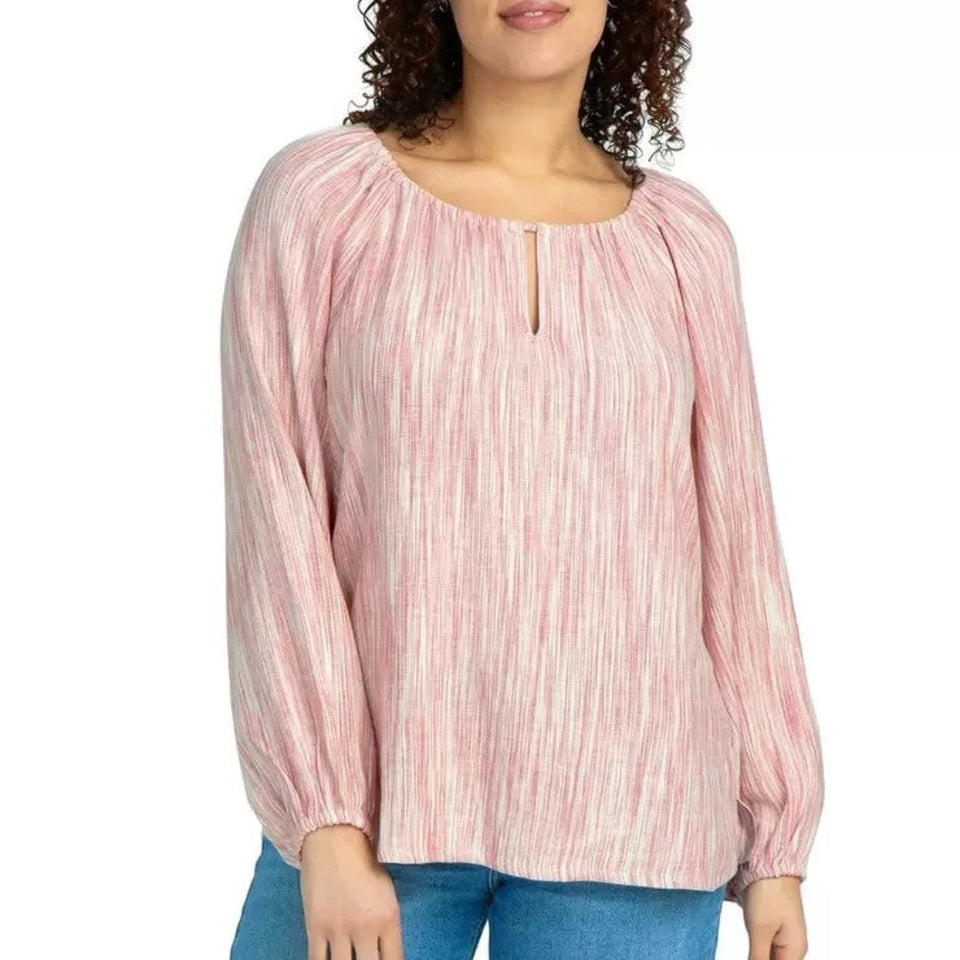 Boston Traders Women's Multicolor Stripe Long Sleeve Blouse