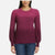 Gloria Vanderbilt Women's Dark Pink Ombre Crewneck Long Sleeves Sweater