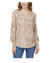 Buffalo David Bitton Women's Beige Animal Print Long Sleeve Cozy V-Neck Blouse