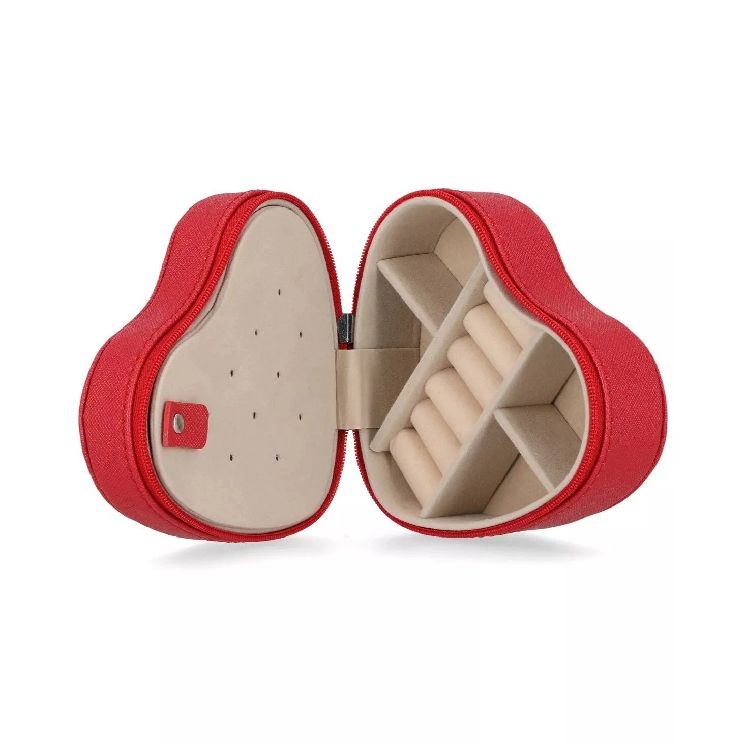 Stella & Max Women’s Red Heart Shaped Compact Jewelry Box | Stella & Max In Lebanon