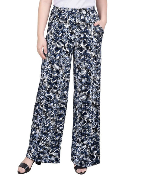 Ny Collection Women's Navy Petite Wide Leg Pants | Ny Collection In Lebanon