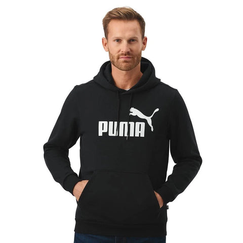 PUMA Men's Black Essentials Big Logo Fleece Hoodie | PUMA In Lebanon