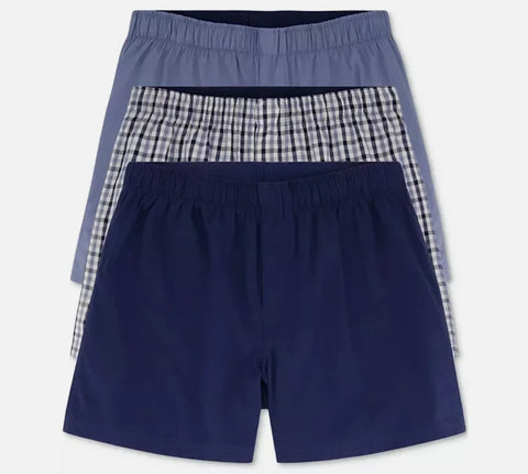Gap Men's Multi-Blue Pack Of 3 Woven Boxers | Gap In Lebanon