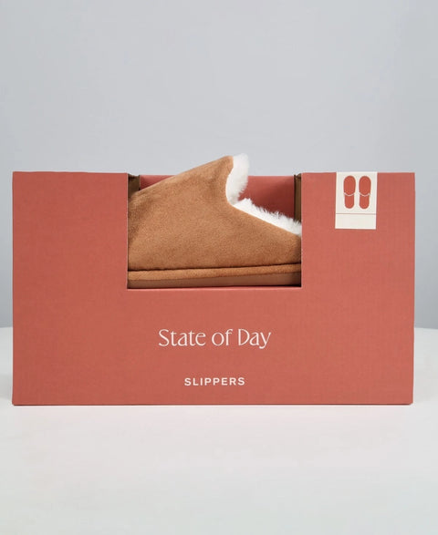State of Day Women's Foxy Brown Boxed Faux-Suede Slippers | State of Day In Lebanon