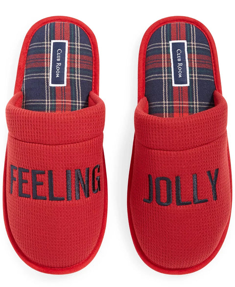 Club Room Men's Red Feeling Jolly Slippers | Club Room In Lebanon