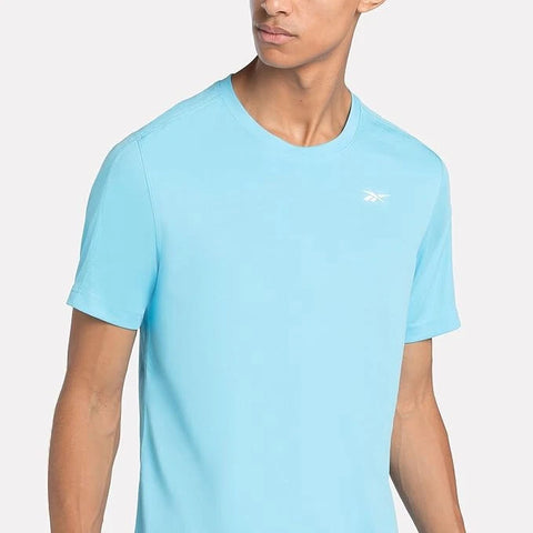 Reebok Men's Blue Short Sleeve Crewneck Training Tech T-Shirt | Reebok In Lebanon