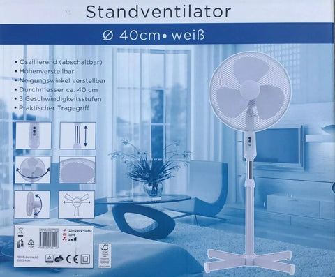Standventlilator White 40cm Stand Fan |Standventlilator In Lebanon