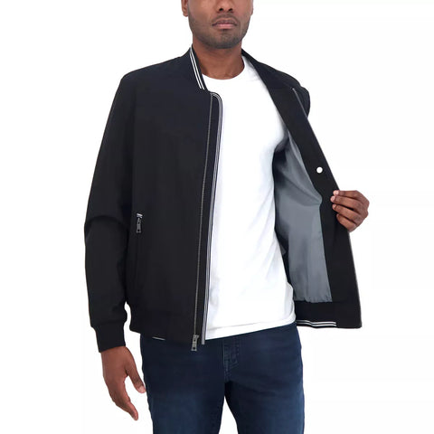 Nautica Men's Black Solid Water Resistant Jacket | Nautica In Lebanon