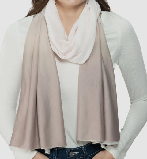 Jenni Women's Beige Ombre Tone On Repeat Jersey Wrap Scarf | Jenni In Lebanon
