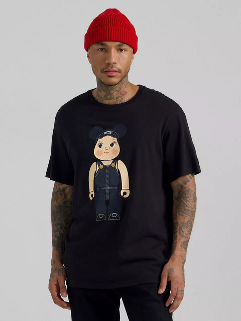 Lee Men's Black Bearbrick Buddy Relaxed Fit T-Shirt | Lee In Lebanon