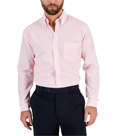 Club Room Men's Orchid Pink Gingham Button Down Dress Shirt | Club Room In Lebanon